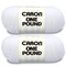 Caron One Pound White Yarn - 2 Pack of 454g/16oz - Acrylic - 4 Medium (Worsted) - 812 Yards - Knitting/Crochet